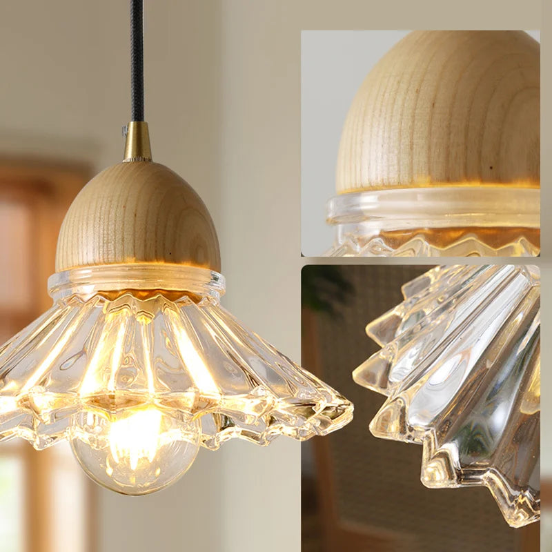 suspension LED en verre style nordique décoratif