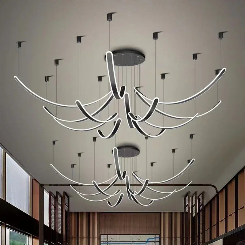 lustre à led moderne design pour décoration intérieure élégante