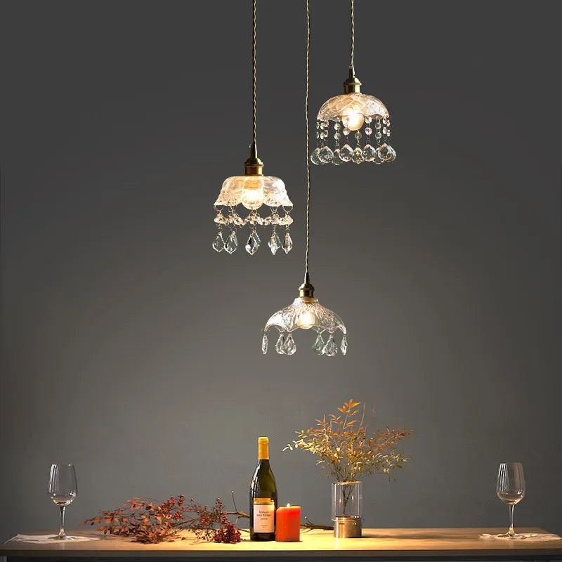 lustre nordique en cristal pour bar et restaurant