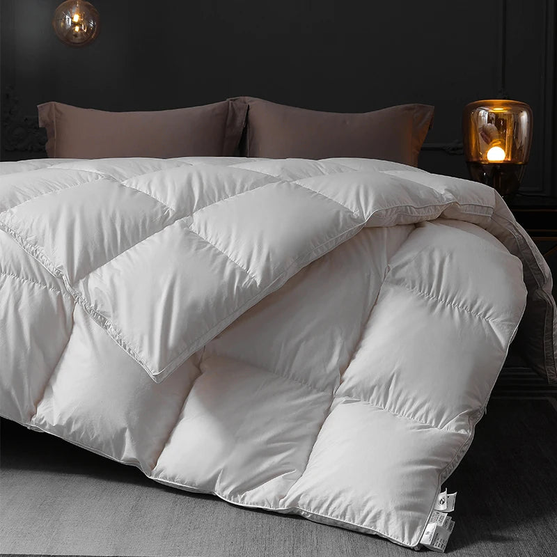 couettes en duvet d'oie véritable douce et chaude de haute qualité