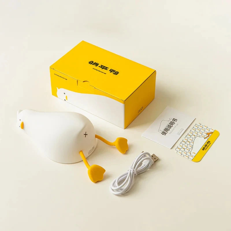 veilleuse canard en silicone rechargeable usb dimmable cadeau anniversaire