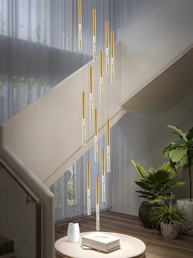 lustre en cristal moderne pour éclairage intérieur minimaliste