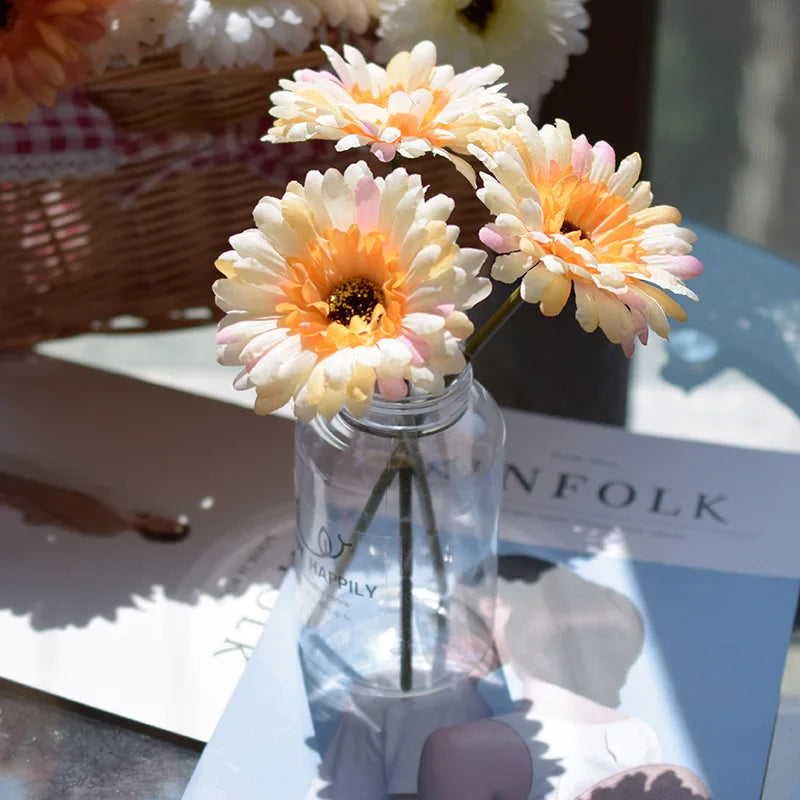 fleurs de gerbera artificielles pour décoration de fête et mariage