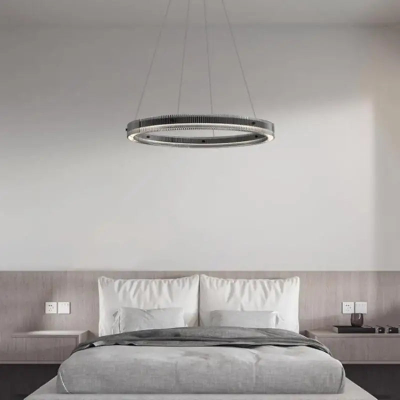 lustre led minimaliste avec anneau moderne et ombre créative