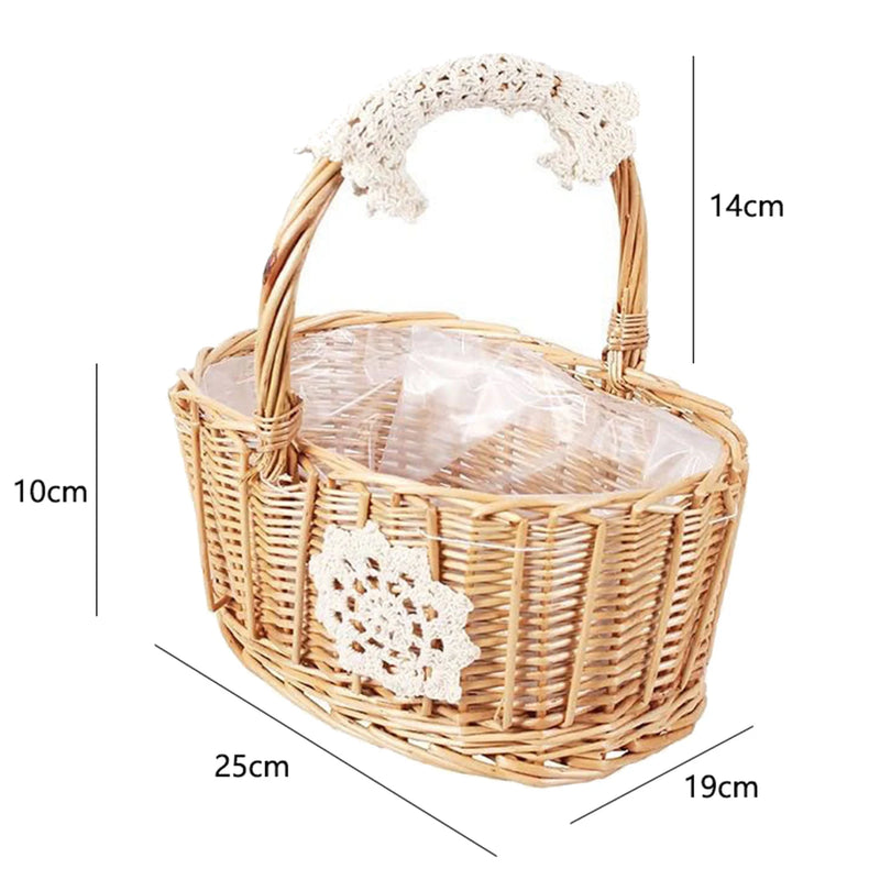 panier à fleurs mariage avec nœud papillon grande capacité polyvalent