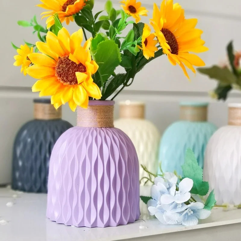 vase moderne en plastique pour décoration florale nordique