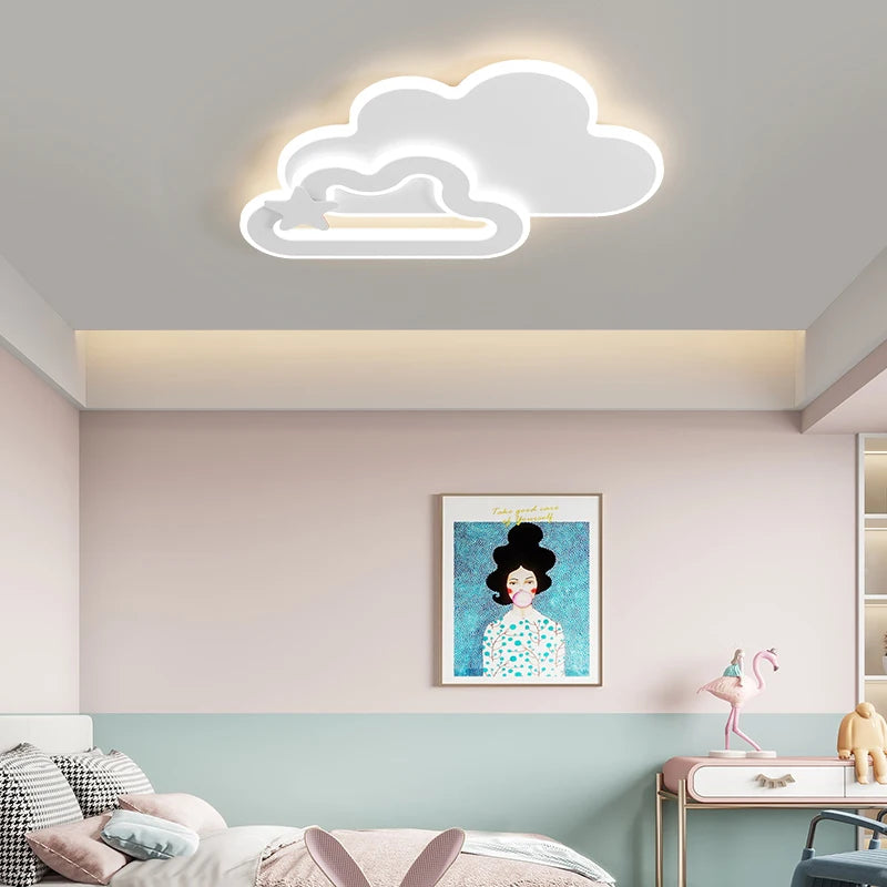 lampe led créative pour chambre d'enfant motif avion et nuages