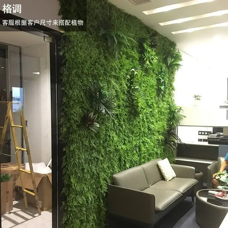 décoration végétale murale verte pour intérieur élégant