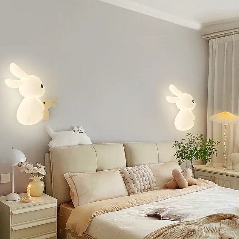 applique murale lapin mignon pour chambre d'enfant créative et ludique