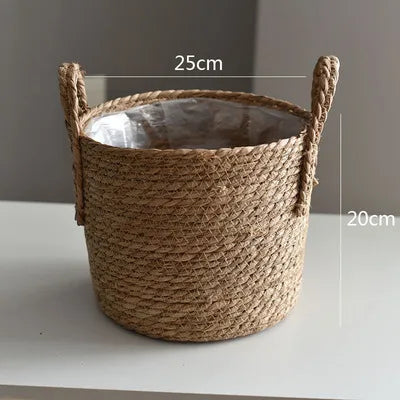 panier tissé à la main pour jardinage et rangement décoratif