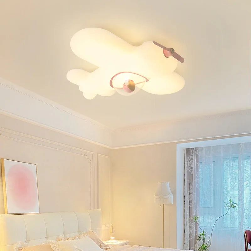 plafonnier avion mignon pour chambre d'enfant moderne et minimaliste