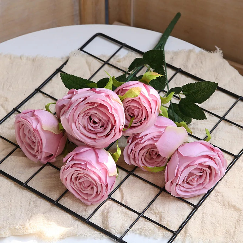 bouquets de roses artificielles pour décoration de mariage et artisanat