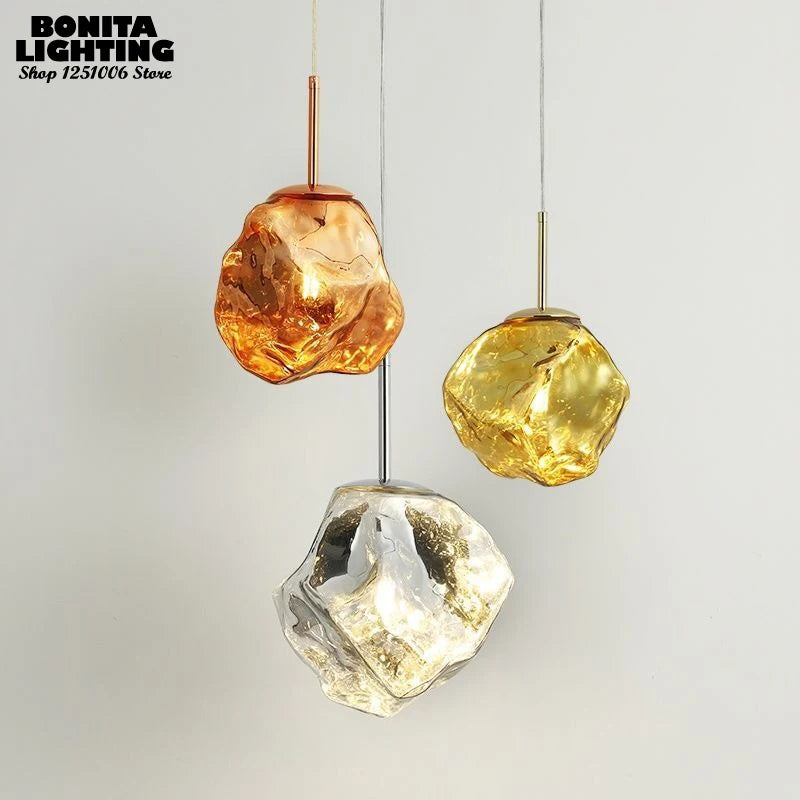 lustre en cristal design nordique pour éclairage intérieur décoratif