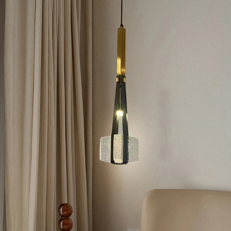 lampe suspendue en résine et cuir artificiel style nouveau réglable en hauteur