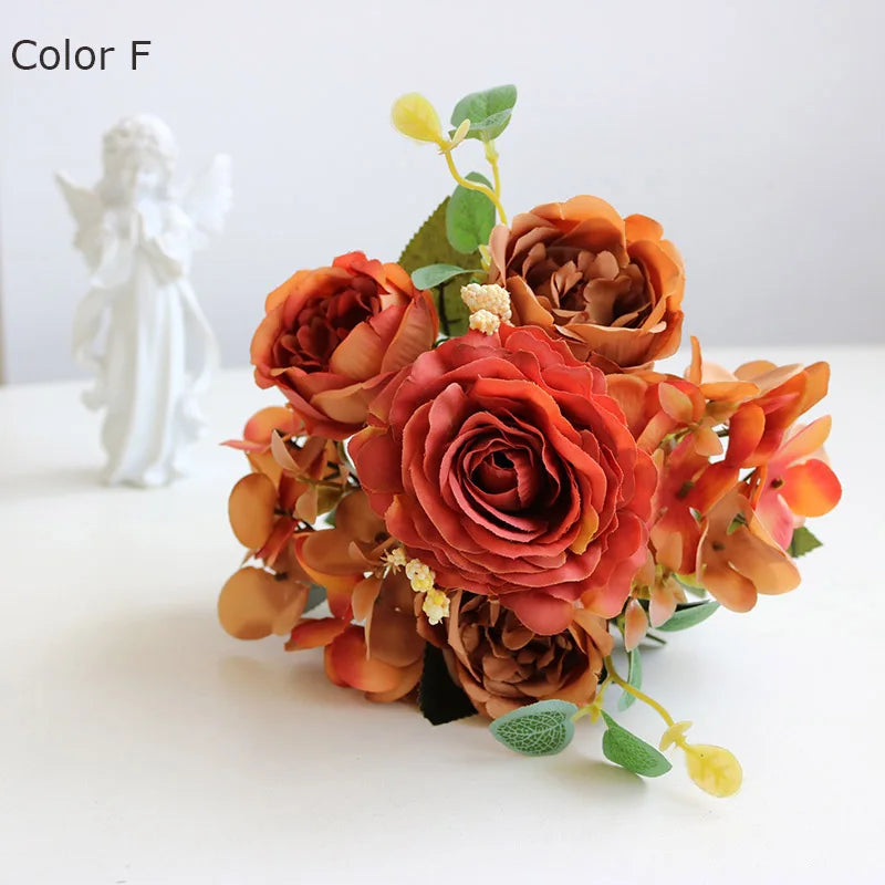 bouquet de fleurs artificielles pour décorations de mariage et automne