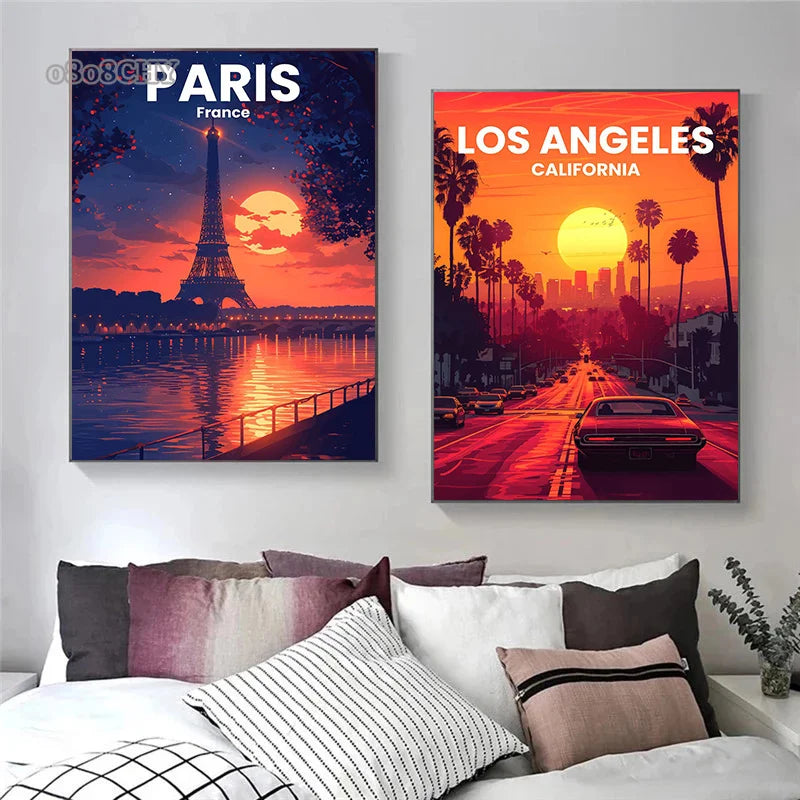 Tableau affiches et impressions de villes pour décoration moderne