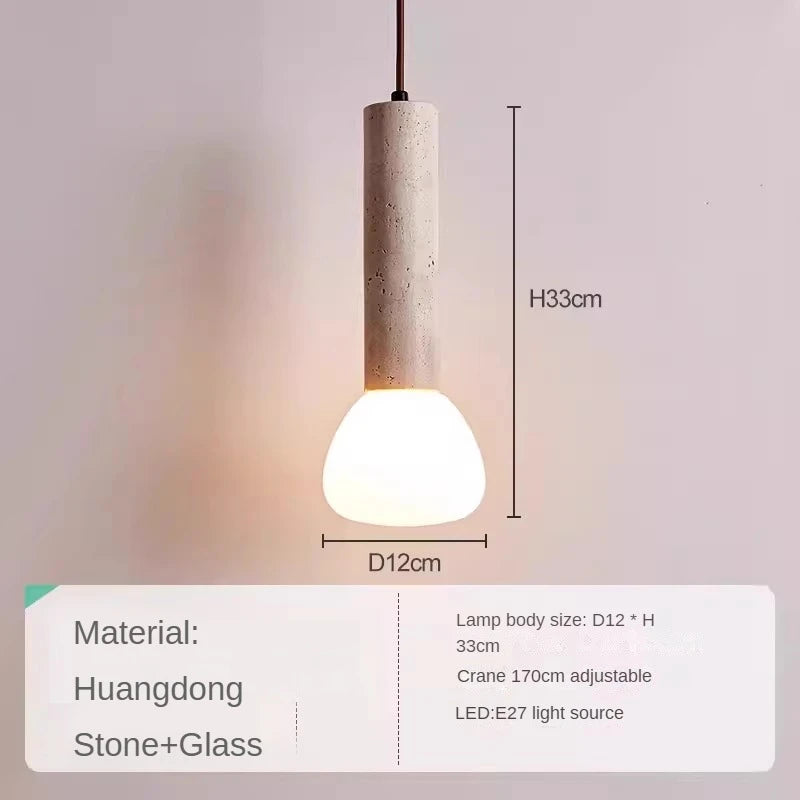 lustre créatif en pierre pour éclairage intérieur élégant