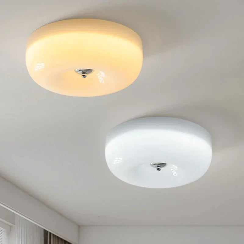 Plafonnier LED nordique minimaliste blanc/Beige