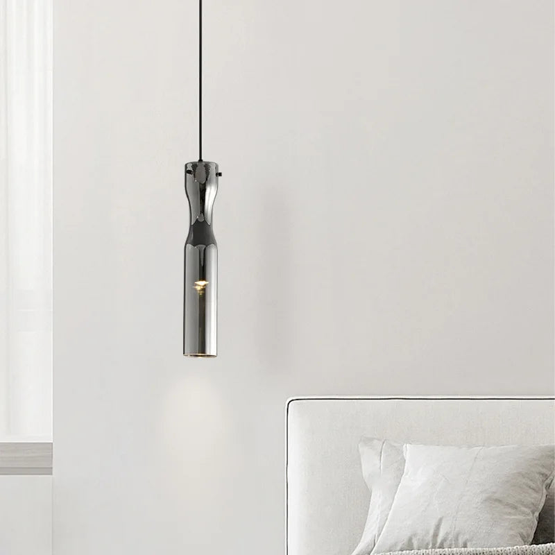 suspension moderne à led en verre pour intérieur réglable