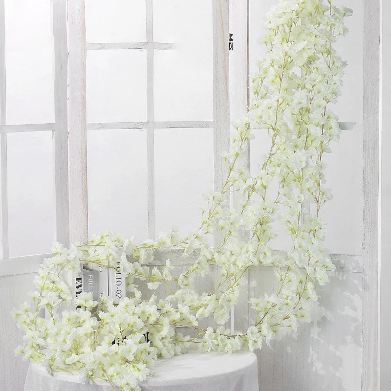 guirlande de fleurs artificielles pour décoration de mariage et intérieur