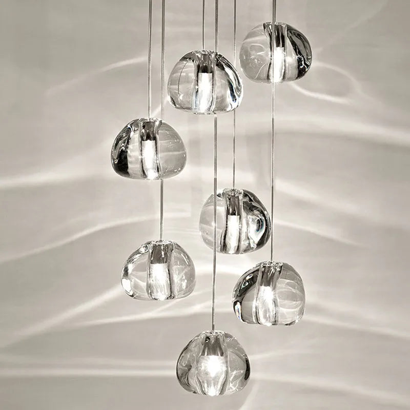 suspension moderne nordique en cristal pour décoration élégante