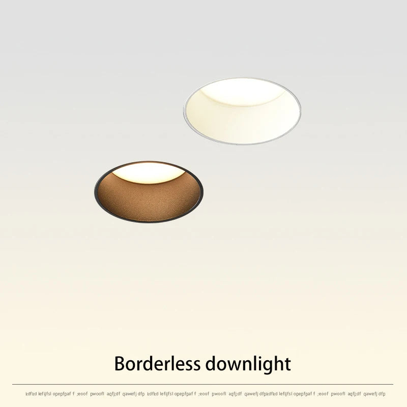 led sans bordure downlight spots remplaçables encastrés pour éclairage intérieur