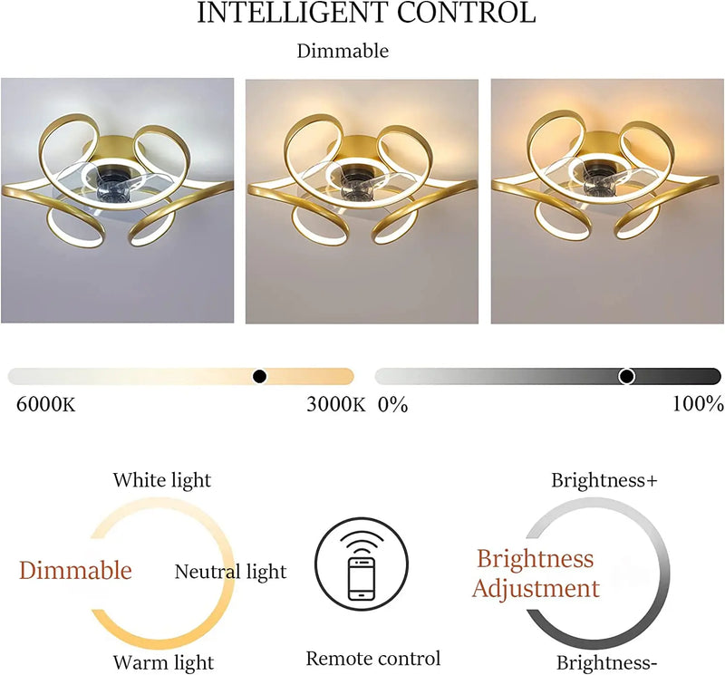 plafonnier moderne led avec éclairage et contrôle économique