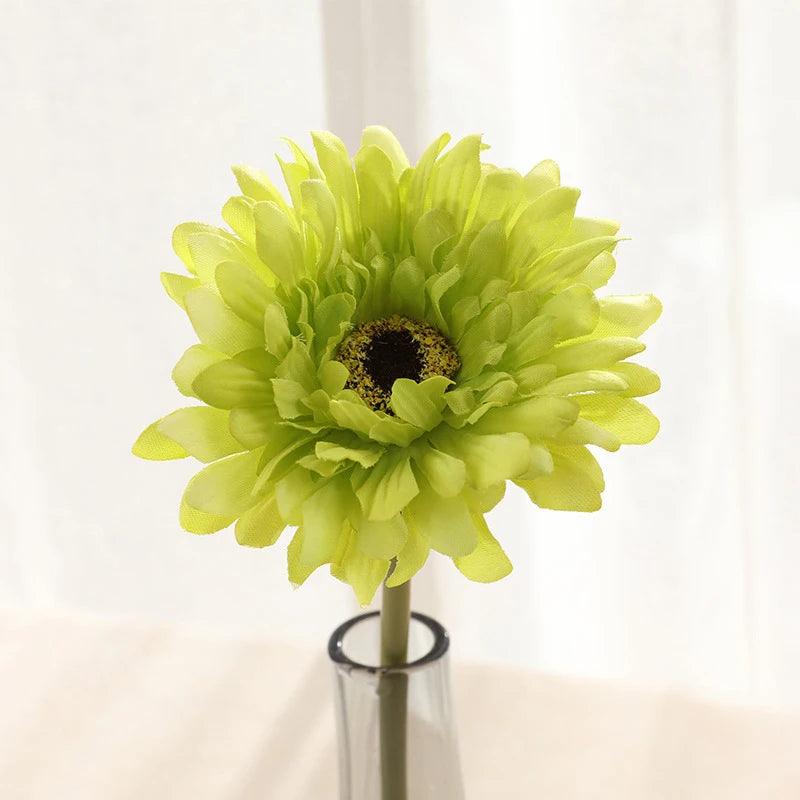 lot de têtes de fleurs artificielles gerbera pour décoration intérieure et extérieure