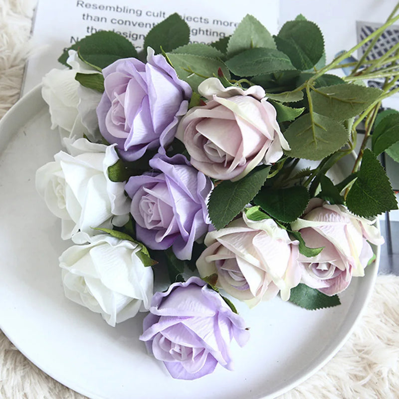 fleur artificielle en flanelle pour décoration intérieure et mariage