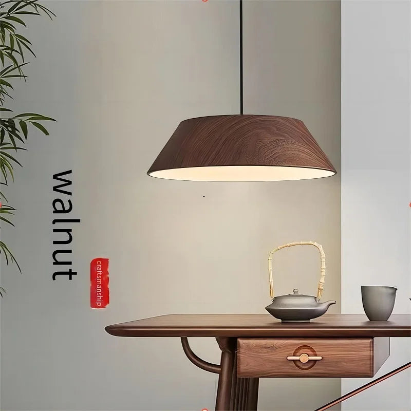 suspension nordique bois design wabi sabi pour café ou art