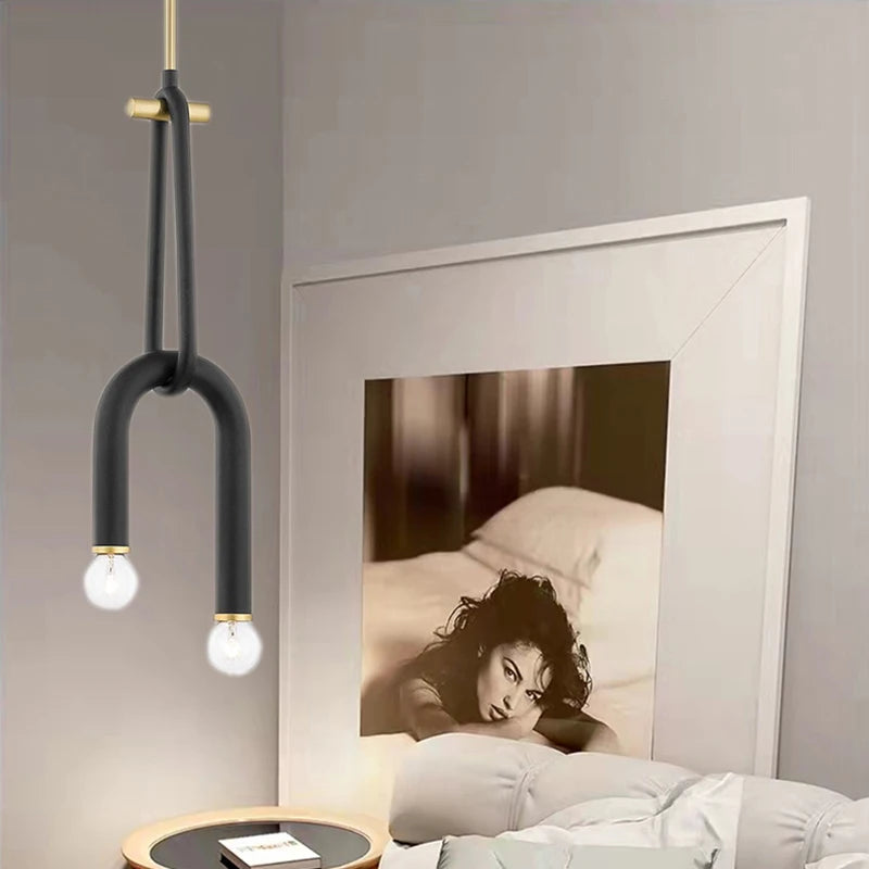 lustre créatif à deux ampoules hauteur réglable livraison directe