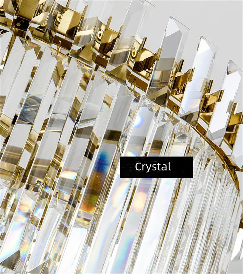 lustre moderne en cristal design haut de gamme pour intérieur élégant