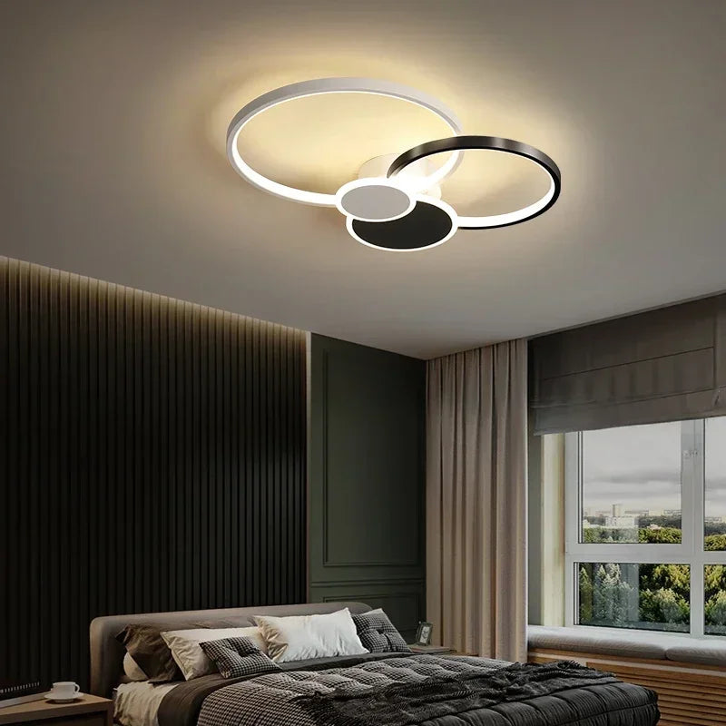 plafonnier design moderne circulaire en led pour intérieur élégant