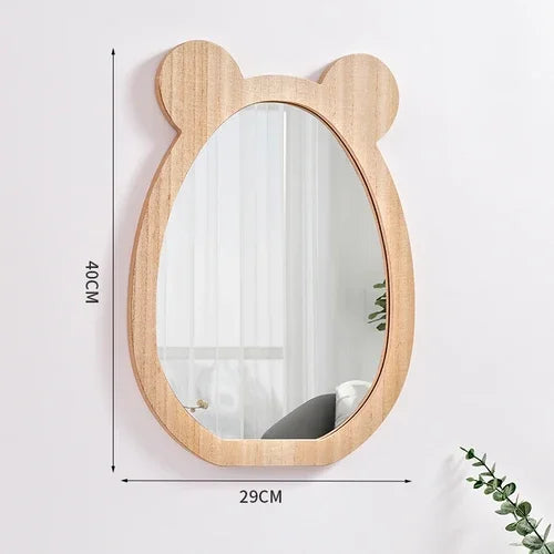 miroirs décoratifs mignons pour enfants en bois à suspendre