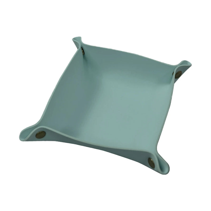 plateau pliable en cuir pour rangement divers et décoration