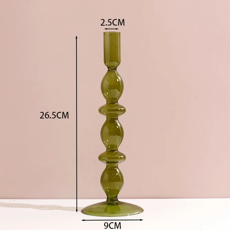 bougeoir en verre européen pour décoration et mariage