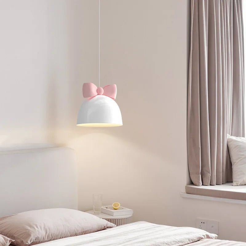 lustre mignon pour chambre d'enfant avec nœud lapin