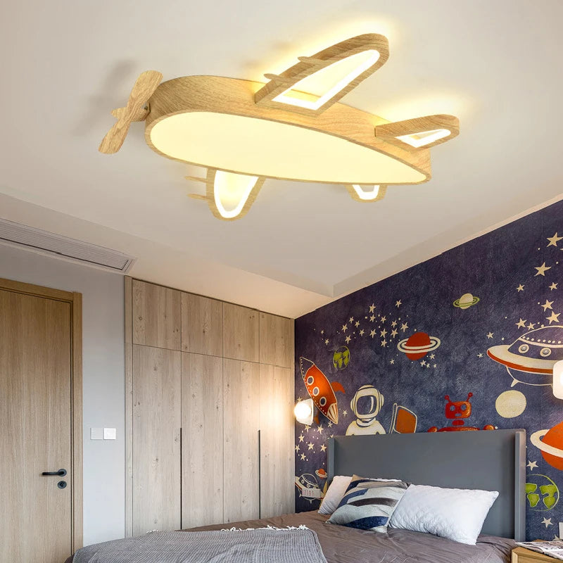 plafonnier en bois massif moderne pour chambre d'enfant romantique