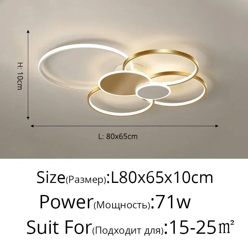 plafonnier design moderne circulaire en led pour intérieur élégant