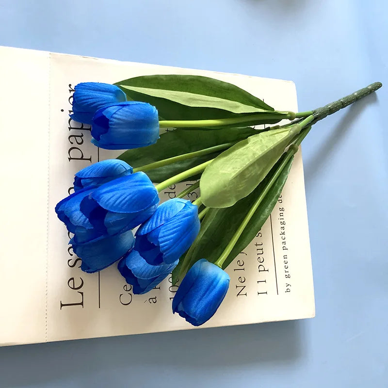 bouquet de tulipes artificielles pour mariage et décoration intérieure