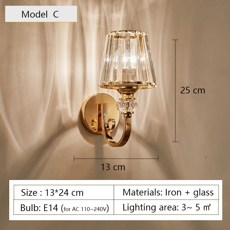 applique murale moderne en verre style nordique luxe