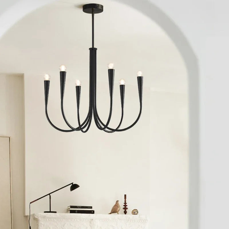 lustre suspendu en forme de bougie style français décoratif intérieur