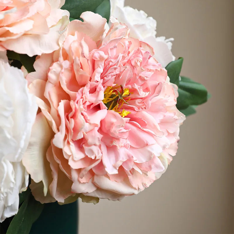 bouquet de pivoines artificielles en soie pour mariage et décoration intérieure