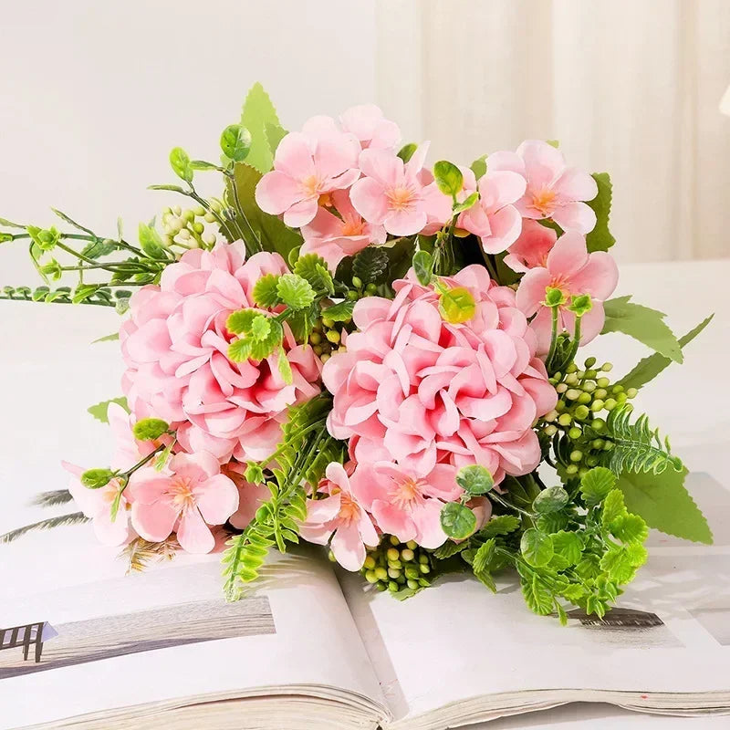 bouquet de chrysanthèmes en soie pour décoration de jardin