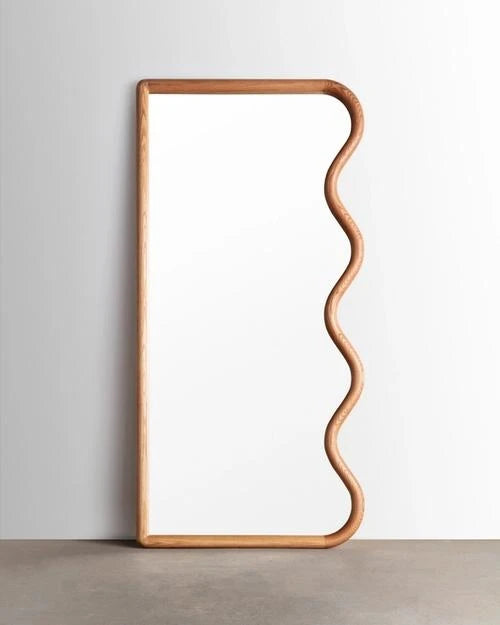 miroir rétro créatif en bois pour décoration intérieure mural