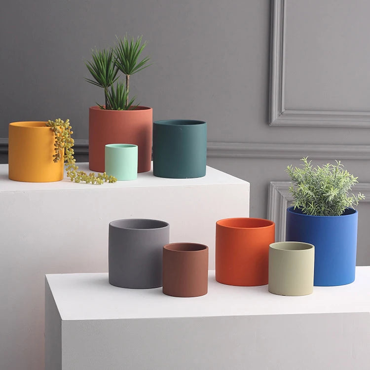 pot de fleurs en céramique pour plantes succulentes et bonsaïs