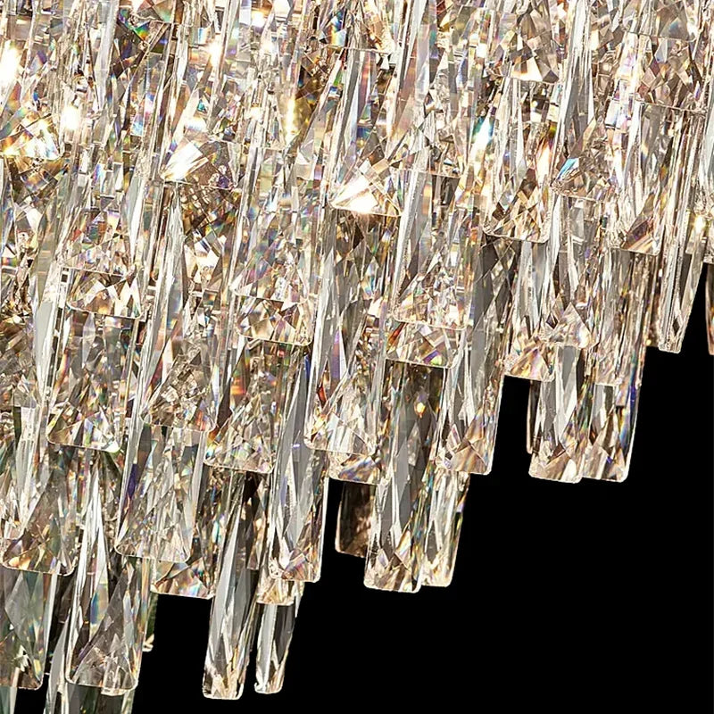 lustre en cristal de luxe pour décoration intérieure