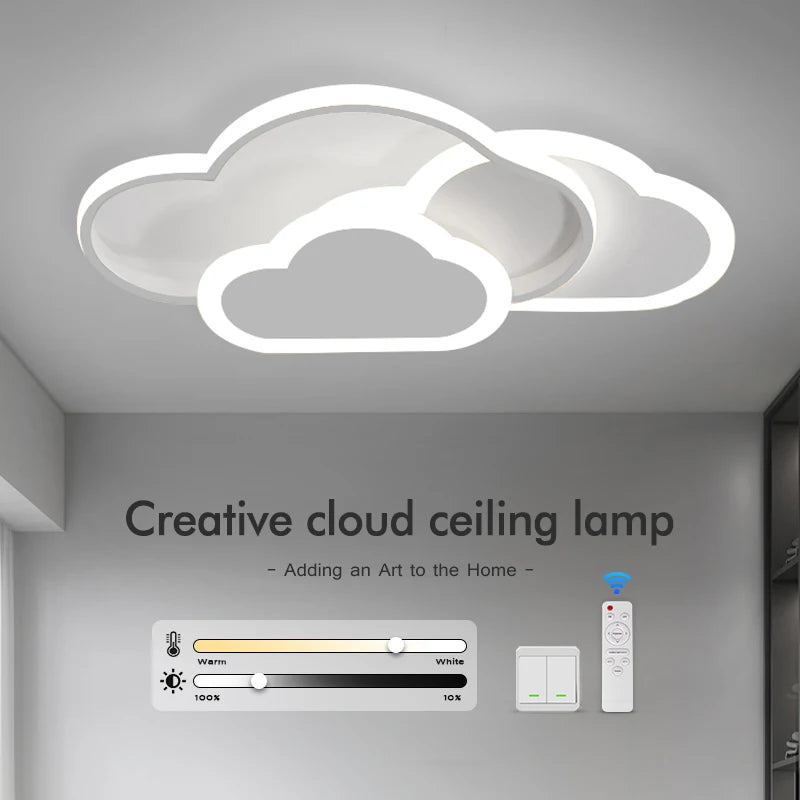 plafonniers led ultra minces creative clouds pour diverses pièces