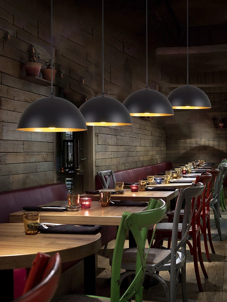 lustre led créatif style industriel rétro pour restaurant