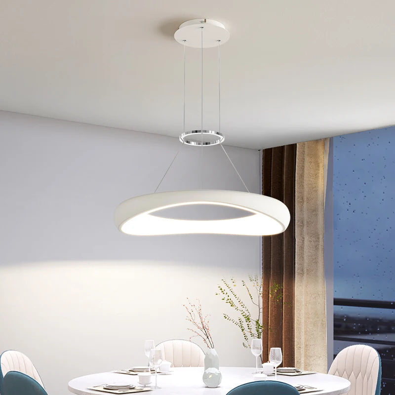 lustre led moderne nordique simple anneau restaurant bar